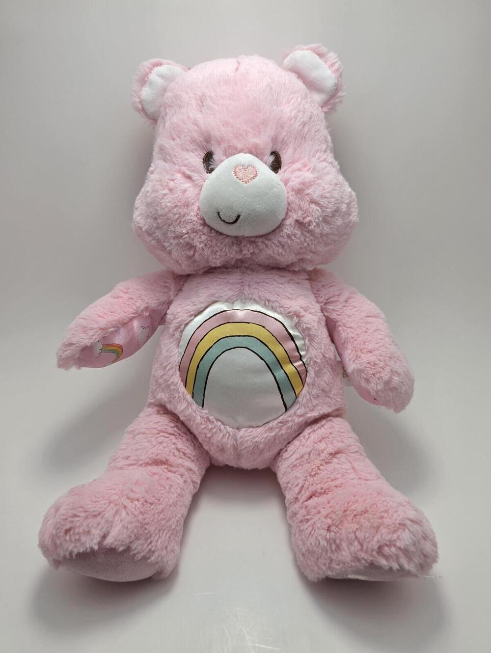 Pink Care Bear Baby Rainbow Belly Collectible Care Bear Toy New (12 inch)